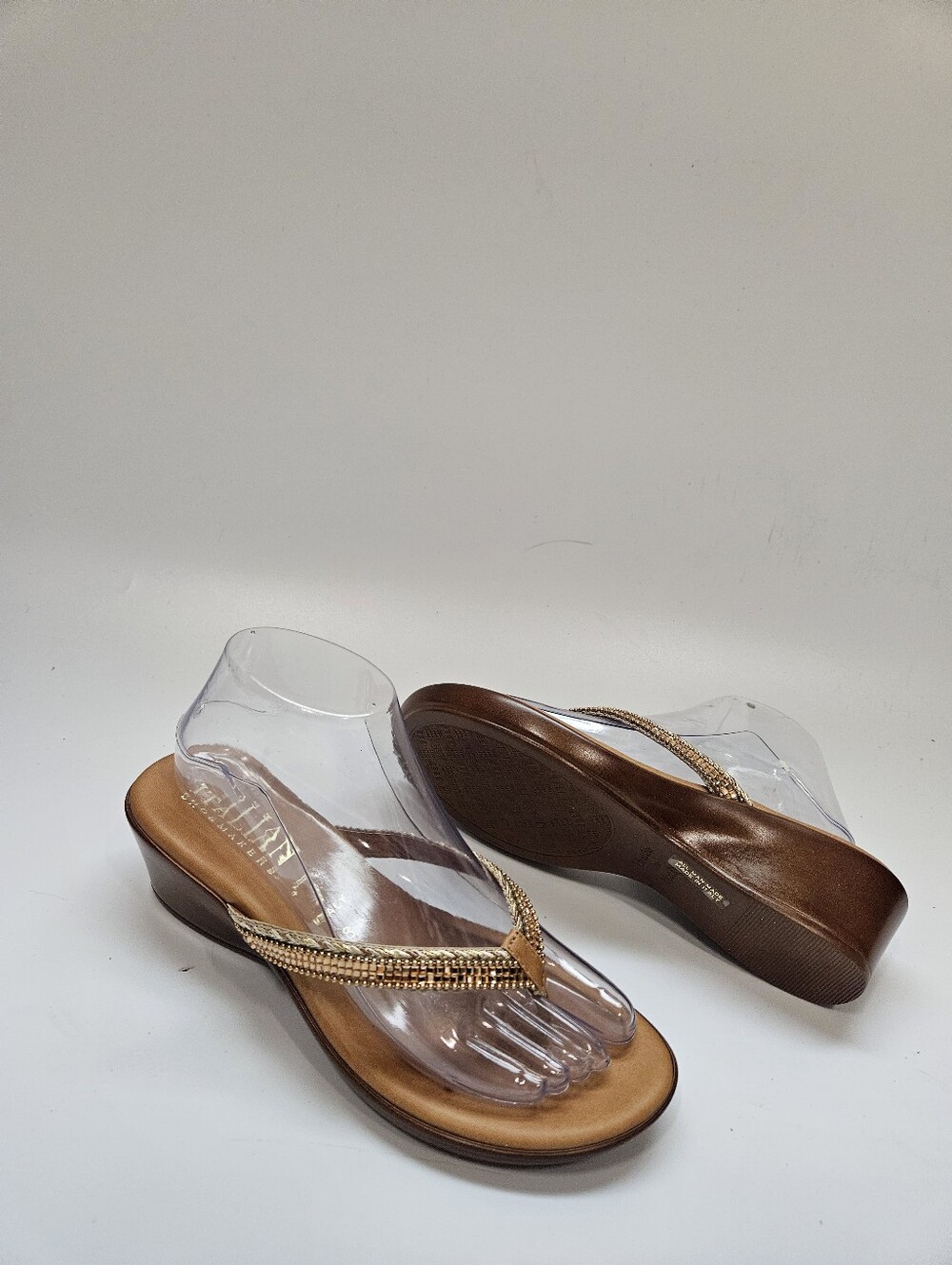 Italian Shoemakers Minley Flip-Flops Womens Sz 8 Made in Italy NEW